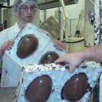 Easter egg molds in giant 'spinners'