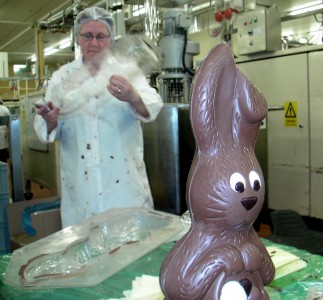 This chocolate bunny nearly escaped!