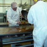 Pouring caramel