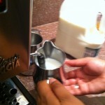 Frothing the milk